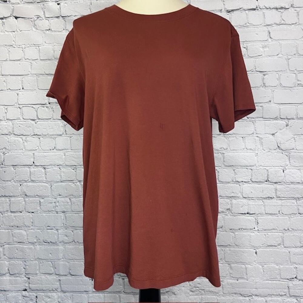Lululemon All Yours Pima Cotton T-Shirt Burnt Orange Women's Size 6 Short Sleeve